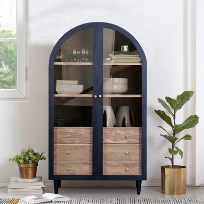 Dunelm Return - Indus Valley Iconic 2 Door Glass Cabinet