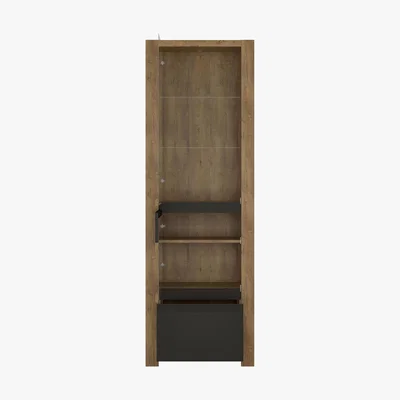 Dunelm Havana 1 Door Black Display Cabinet Black