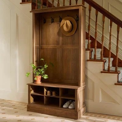 Dunelm Wooden Hallway Unit Brown