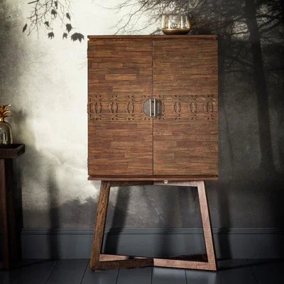 Dunelm Baytown Retreat Cocktail Cabinet Brown