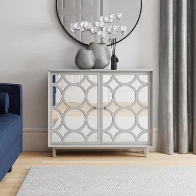 Dunelm Delphi Grey Small Slim Cabinet Grey