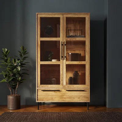 Dunelm Bryant Display Cabinet, Mango Wood
