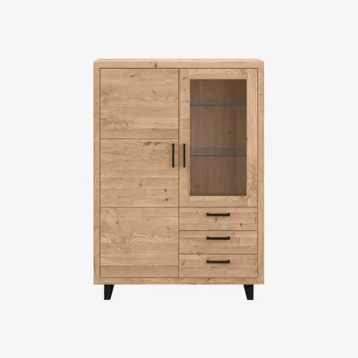 Furniture Village Bodahl - Terra Large Display Cabinet - Brown
