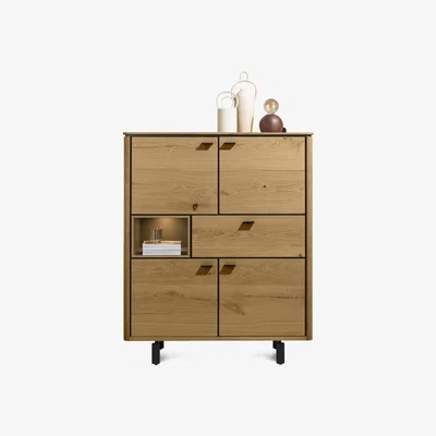 Furniture Village Habufa - Montreal Wide Highboard - Railway Brown