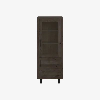 Furniture Village Bodahl - Terra Small Right Hand Facing Display Cabinet - Smoked