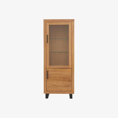 Furniture Village Bodahl - Terra Right Hand Small Display Cabinet - Oiled