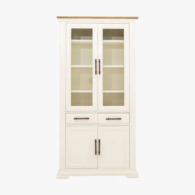 Furniture Village Pattern Display Cabinet - Cream - By Furniture Village