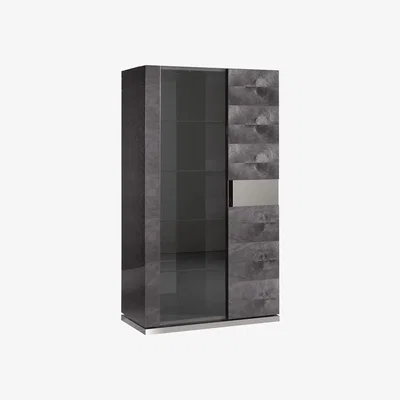 Furniture Village ALF - Avellino 2-Door Curio Cabinet - Grey