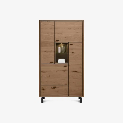 Furniture Village Habufa - Montreal Tall Highboard - Choco Brown
