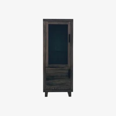 Furniture Village Bodahl - Terra Small Left Hand Facing Display Cabinet - Smoked