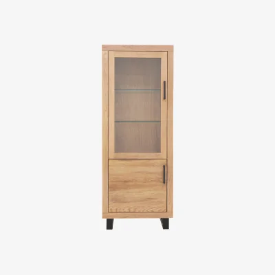 Furniture Village Bodahl - Terra Small Left Hand Facing Display Cabinet - Natura Bianca