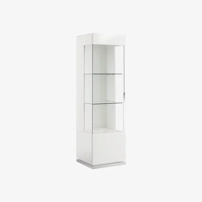 Furniture Village ALF - Fascino 1 Door Left Hand Curio Cabinet - White