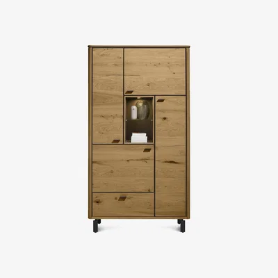 Furniture Village Habufa - Montreal Tall Highboard - Railway Brown