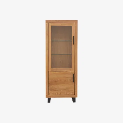 Furniture Village Bodahl - Terra Left Hand Small Display Cabinet - Oiled