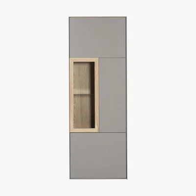 Furniture Village Enigma Display Cabinet - Right Hand Facing - Cream - By Furniture Village