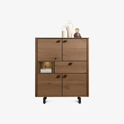 Furniture Village Habufa - Montreal Wide Highboard - Choco Brown