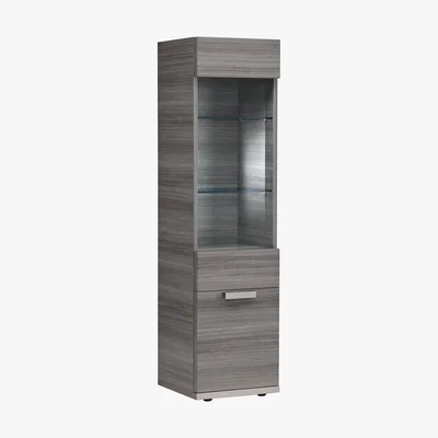 Furniture Village ALF - Movado Right-hand Facing Curio Cabinet - Grey