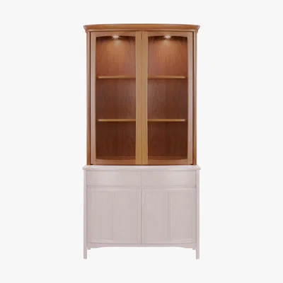 Furniture Village Nathan - Shades 2 Door Glass Display Top Unit