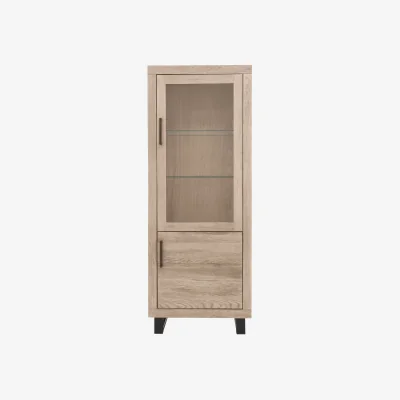 Furniture Village Bodahl - Terra Small Right Hand Facing Display Cabinet - Vintage Grey