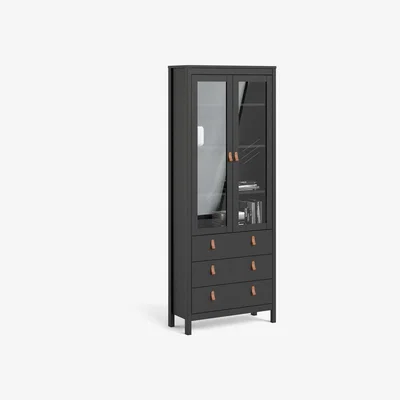 Furniture123 Barcelona Black Display Unit - Furniutre to Go