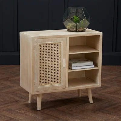 Furniture123 Light Oak Effect Small Display Cabinet -  Toulouse