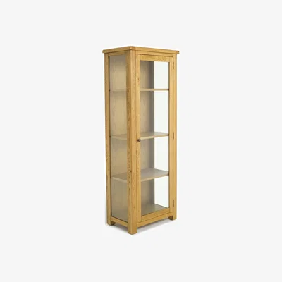 Habitat Habitat Kent 1 Door Glass Display Cabinet - Oak