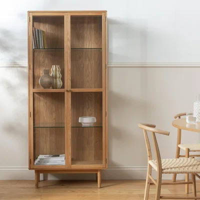 Habitat Habitat Crishel Display Cabinet - Oak