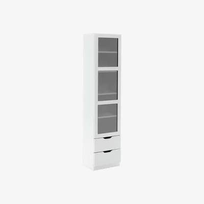 Habitat Habitat Compton 1 Door Glass Display Cabinet - White