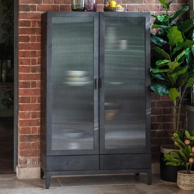 Knees Rye Wide Metal Display Unit - Grey
