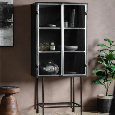 La Redoute Kochi Tall Glass Display Cabinet