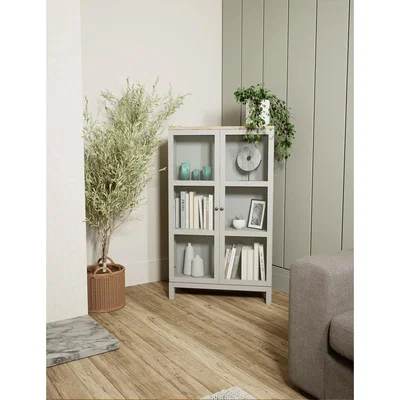 Marks & Spencer M&S Salcombe Display Cabinet - Natural, Natural,Light Grey