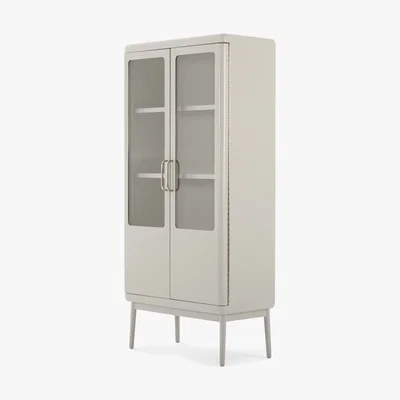 Made.com Cassey Cabinet, Grey and Brass