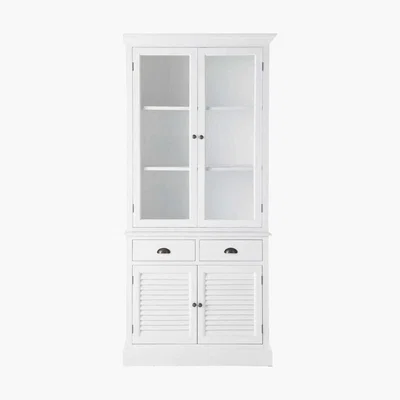 Maisons du Monde White China Cabinet Barbade