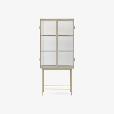 Made in Design Haze Showcase - / L 70 x H 155 cm - Fluted glass by Ferm Living Beige