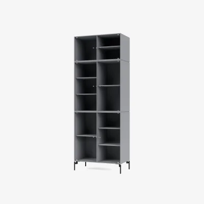 Nordic Nest Montana Ripple IV display cabinet 69.6x187.2x38 cm Graphic-legs black