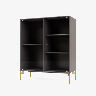 Nordic Nest Montana Ripple II display cabinet 69.6x82.2x30 cm Coffee-legs brass