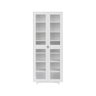 Nordic Nest 1898 Vidja hight display cabinet White lack