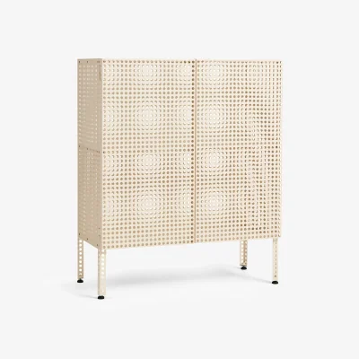 Nordic Nest HAY Perforated Cabinet cabinet medium Eggshell