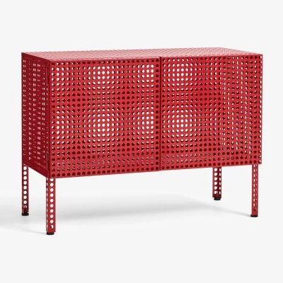 Nordic Nest HAY Perforated Cabinet skåp small Wine red