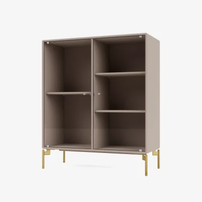 Nordic Nest Montana Ripple II display cabinet 69.6x82.2x30 cm Mushroom-legs brass