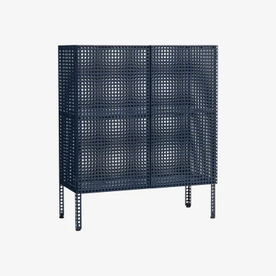 Nordic Nest HAY Perforated Cabinet cabinet medium Steel blue