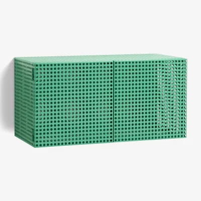 Nordic Nest HAY Perforated Cabinet wall cabinet small Soft jade