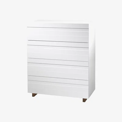 Nordic Nest A2 White dresser 4 drawers Oak legs