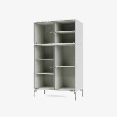 Nordic Nest Montana Ripple III display cabinet 69.6x117.6x38 cm Nordic-legs chrome