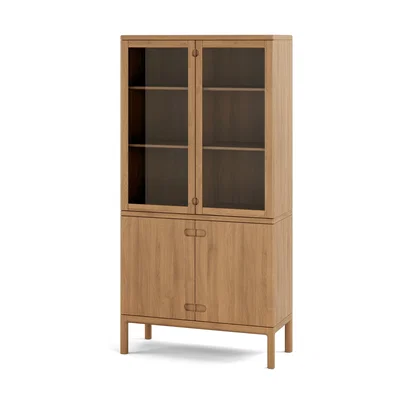 Nordic Nest Stolab Prio display cabinet Oak natural oil with lighting