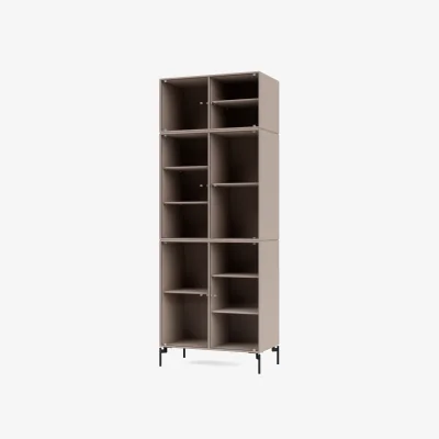 Nordic Nest Montana Ripple IV display cabinet 69.6x187.2x38 cm Mushroom-legs black