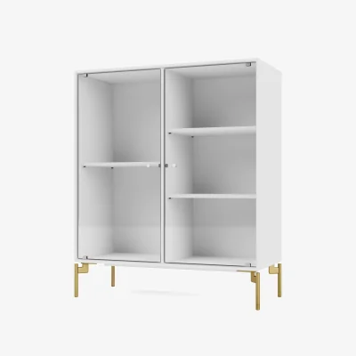 Nordic Nest Montana Ripple II display cabinet 69.6x82.2x30 cm NewWhite-legs brass