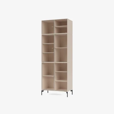 Nordic Nest Montana Ripple IV display cabinet 69.6x187.2x38 cm Clay-legs black