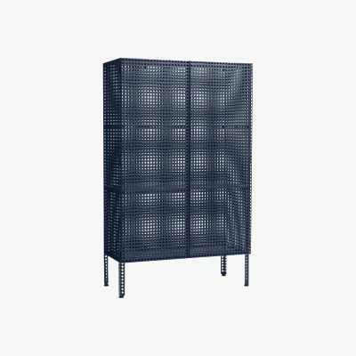 Nordic Nest HAY Perforated Cabinet cabinet large Steel blue