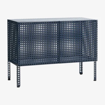 Nordic Nest HAY Perforated Cabinet skåp small Steel blue